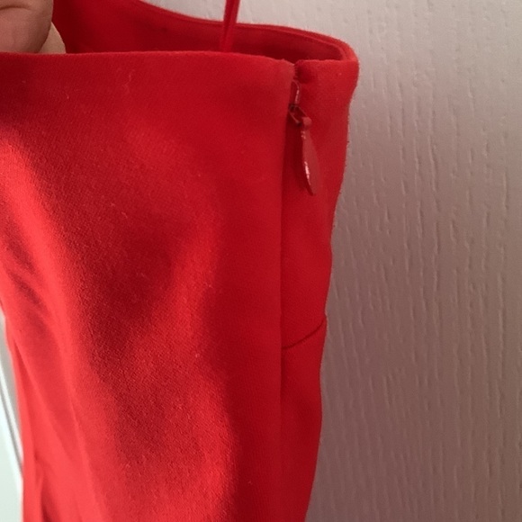 LIKELY size 4 red ruffle prom dress one shoulder  holiday Christmas maxi stretch - Picture 15 of 16